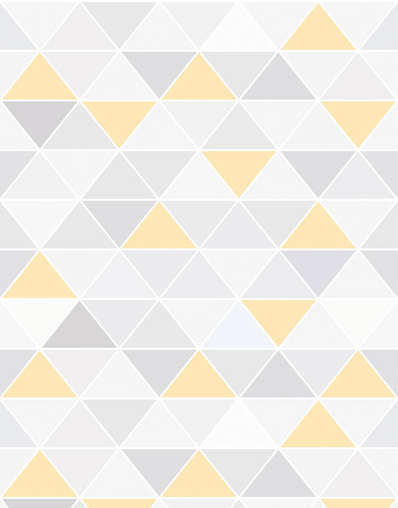 Papel de Parede Adesivo Triângulo Amarelo Canarinho