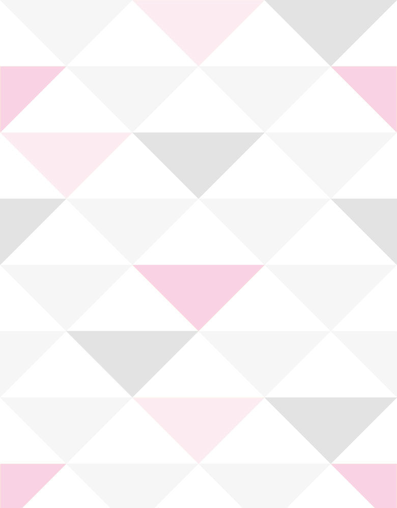 Papel de Parede Adesivo Triângulo Rosa