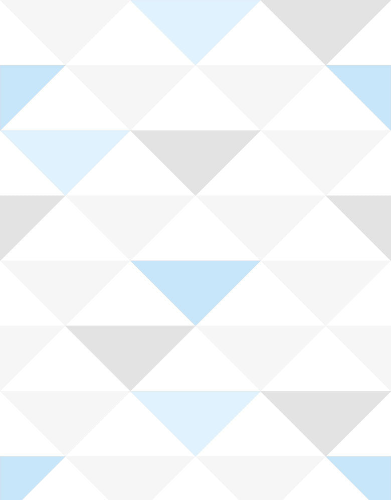 Papel De Parede Adesivo Triângulo Azul Bebê