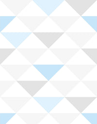 Papel De Parede Adesivo Triângulo Azul Bebê
