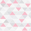 Papel de Parede Adesivo Triângulo Rosa Ternura