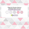 Papel de Parede Adesivo Triângulo Rosa Ternura