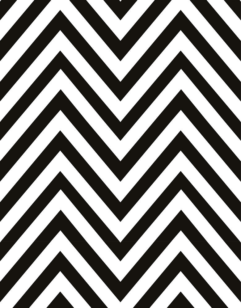 Papel de Parede Adesivo Chevron Preto e Branco