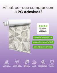 KIT DE 4 ROLOS - 2,50m x 50cm - Papel de Parede Adesivo Jornal Reciclável