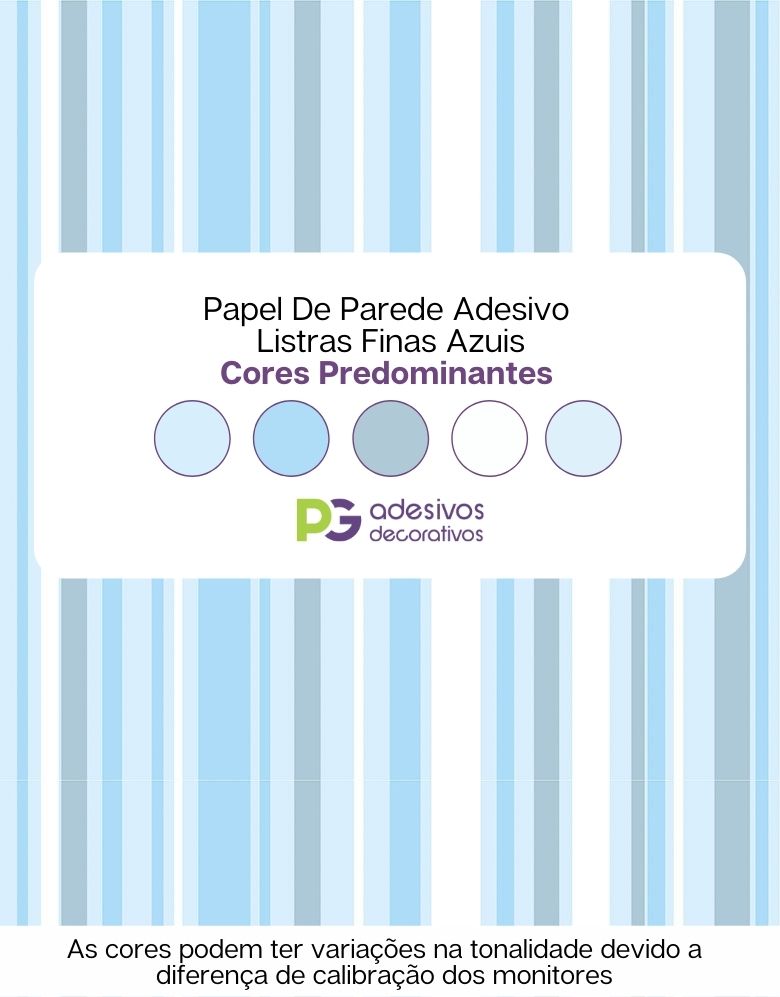 Papel de Parede Adesivo Listras Finas Azuis