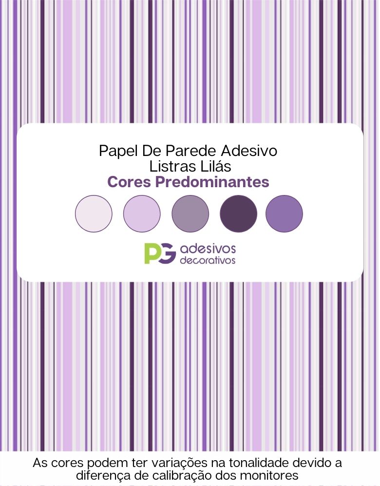 Papel De Parede Adesivo Listras Lilás