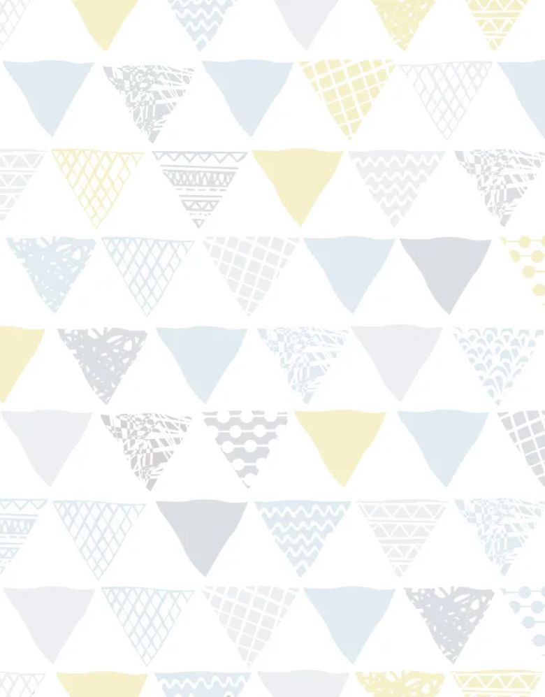Papel de Parede Adesivo Triângulos Pastéis