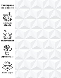 Papel de Parede Adesivo 3D White