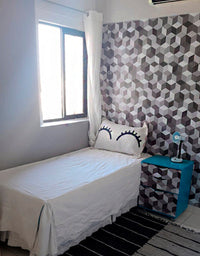 KIT DE 3 ROLOS - 3,00m x 50cm - Papel de Parede Adesivo Cubos