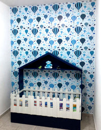 Papel de Parede Adesivo Balões Azuis