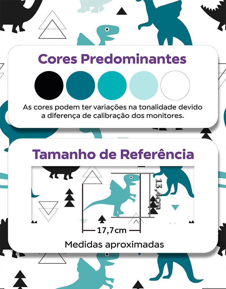 Papel de Parede Adesivo Dinos Azuis