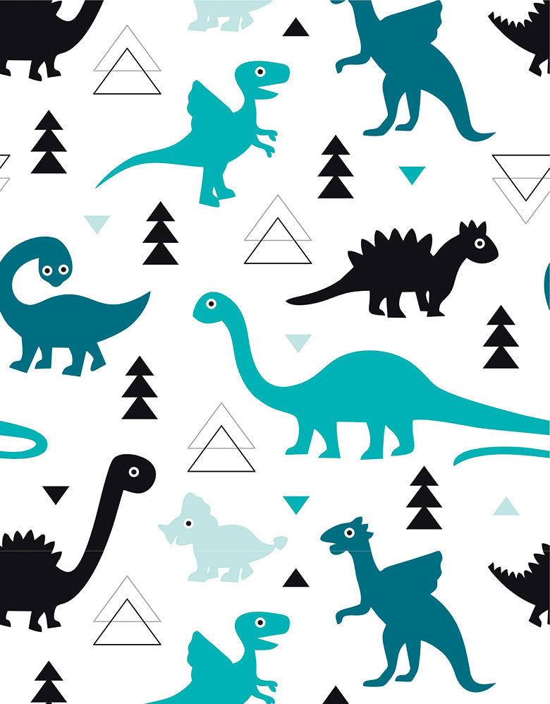 Papel de Parede Adesivo Dinos Azuis