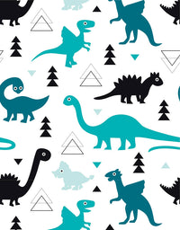 Papel de Parede Adesivo Dinos Azuis