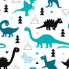 Papel de Parede Adesivo Dinos Azuis