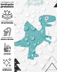 Papel de Parede Adesivo Dinos Azuis