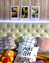 KIT DE 8 ROLOS - 2,50m x 50cm - Papel de Parede Madeira Tacos Ripados