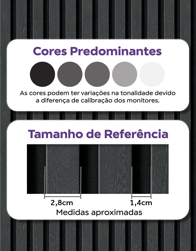 Papel de Parede Madeira Ripada Fina Grafito