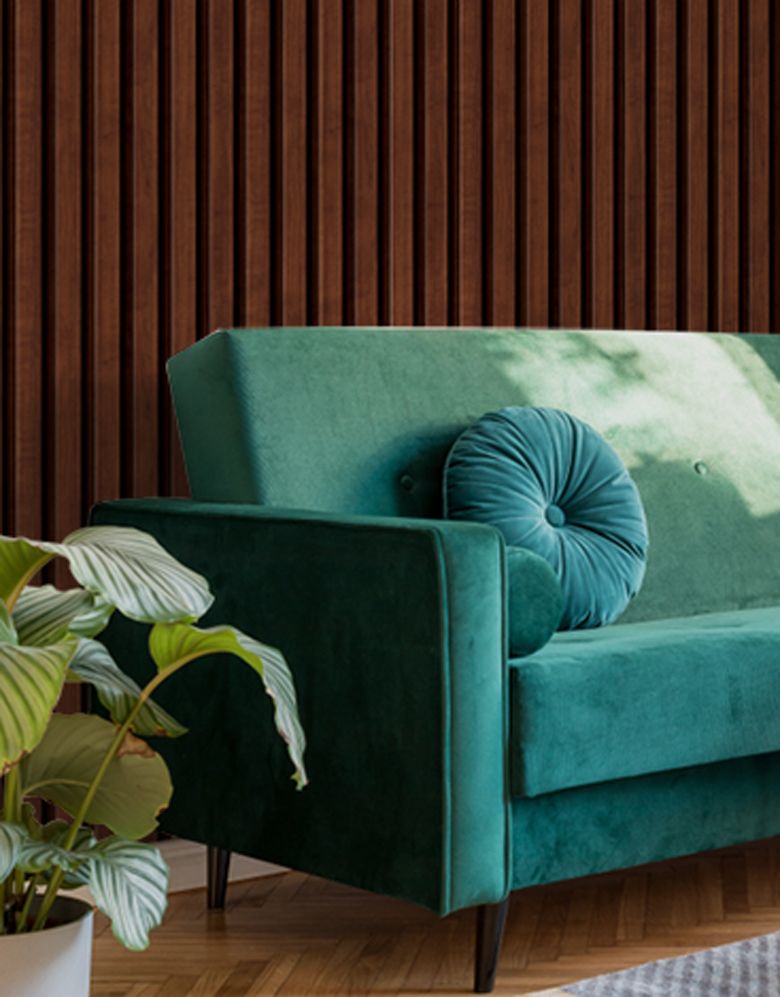 Papel de Parede Madeira Ripada Fina Capuccino