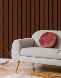 KIT DE 2 ROLOS - 2,50m x 50cm - Papel de Parede Madeira Ripada Larga Capuccino