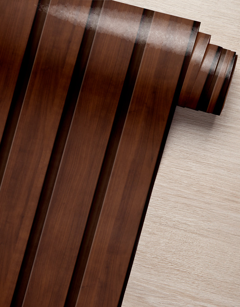 Papel de Parede Madeira Ripada Larga Capuccino