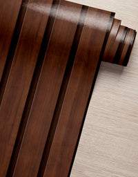 KIT DE 2 ROLOS - 2,50m x 50cm - Papel de Parede Madeira Ripada Larga Capuccino