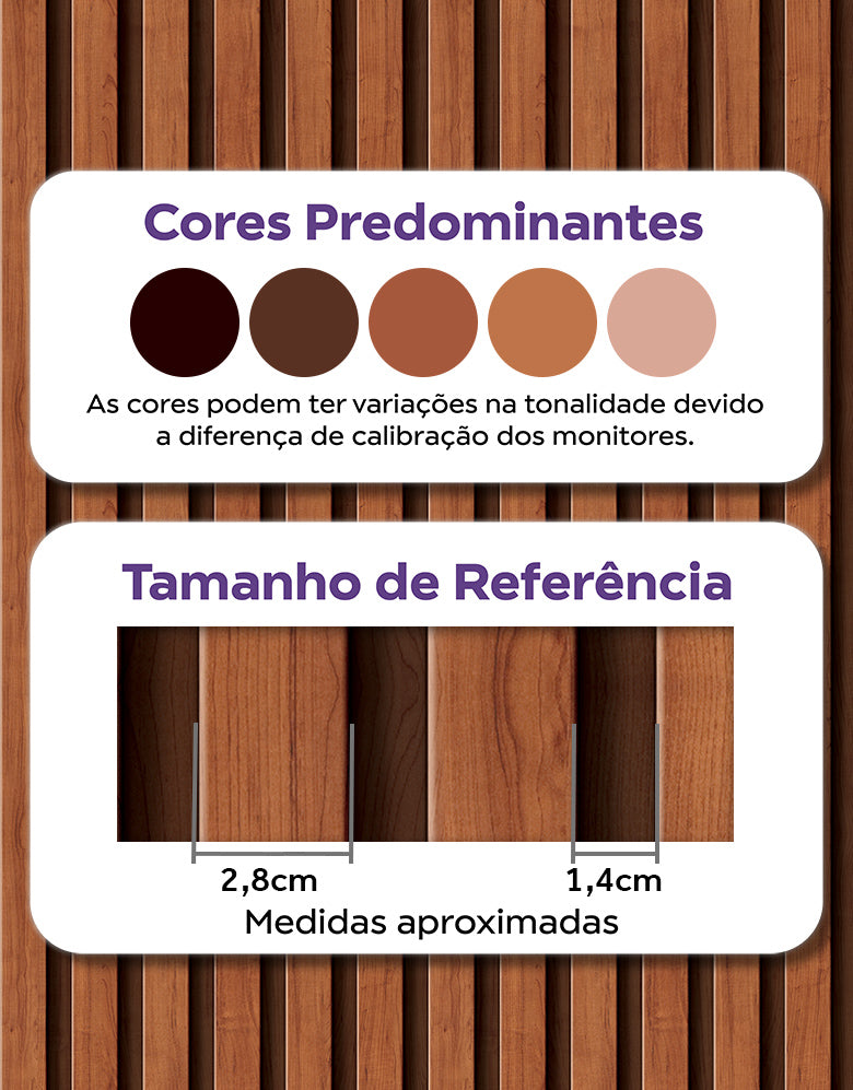 Papel de Parede Madeira Ripada Fina Canela