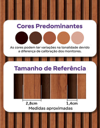 Papel de Parede Madeira Ripada Fina Canela