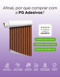Papel de Parede Madeira Ripada Fina Canela