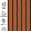 Papel de Parede Madeira Ripada Larga Canela
