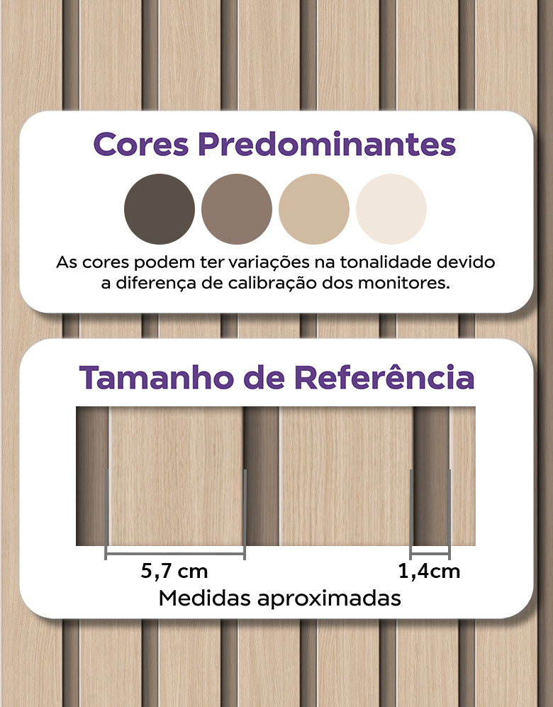 Papel de Parede Madeira Ripada Larga Amêndoa