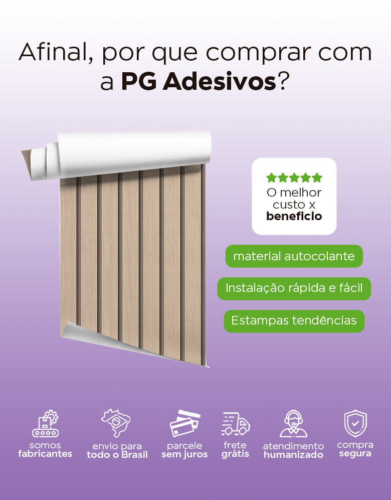 Papel de Parede Madeira Ripada Larga Amêndoa
