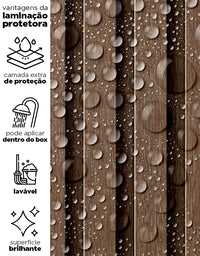 Papel de Parede Madeira Ripada Fina Cacau