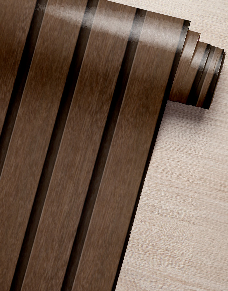 Papel de Parede Madeira Ripada Larga Cacau