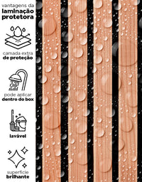KIT DE 6 ROLOS - 2,50m x 50cm - Papel de Parede Ripas de Madeira Cerejeira