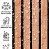 KIT DE 6 ROLOS - 2,50m x 50cm - Papel de Parede Ripas de Madeira Cerejeira