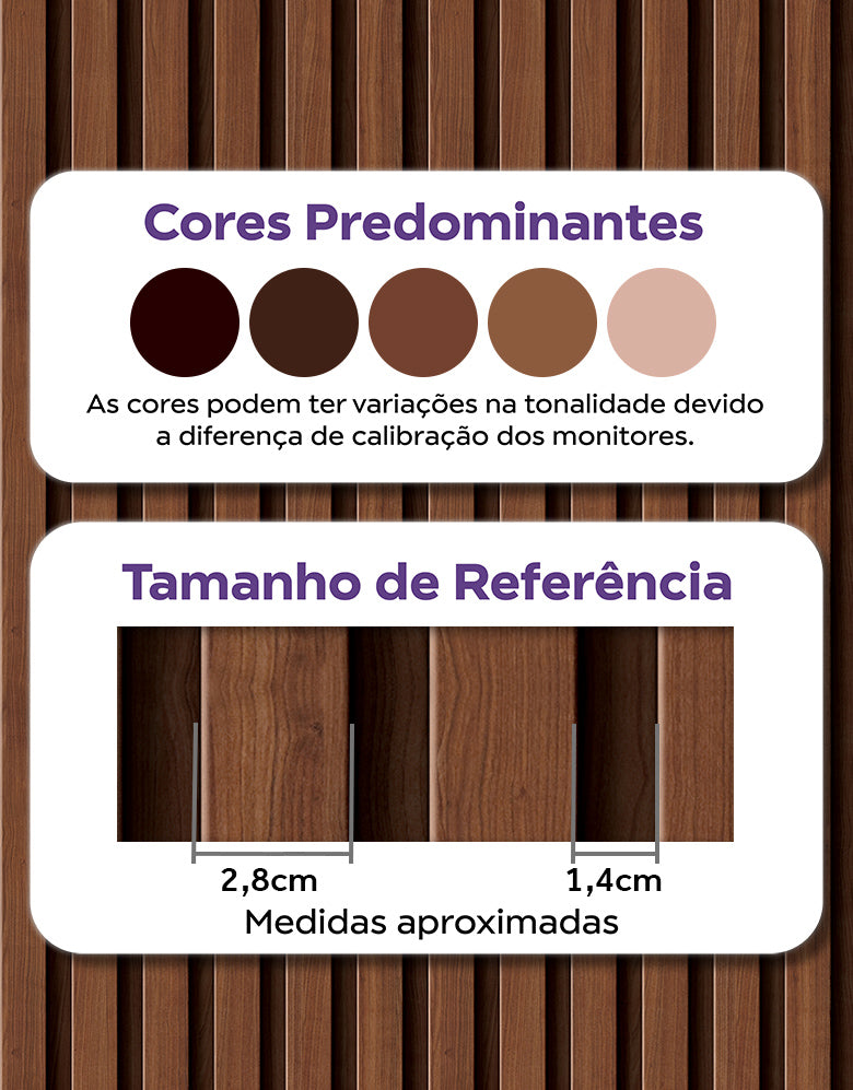 Papel de Parede Madeira Ripada Fina Avelã