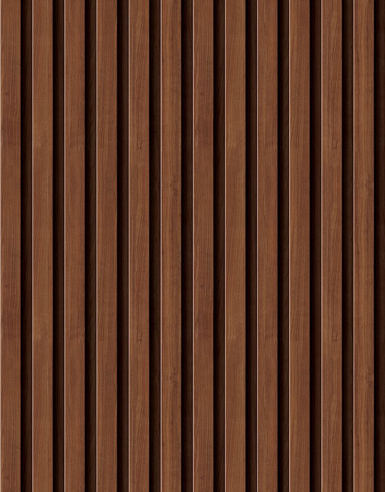 Papel de Parede Madeira Ripada Fina Avelã