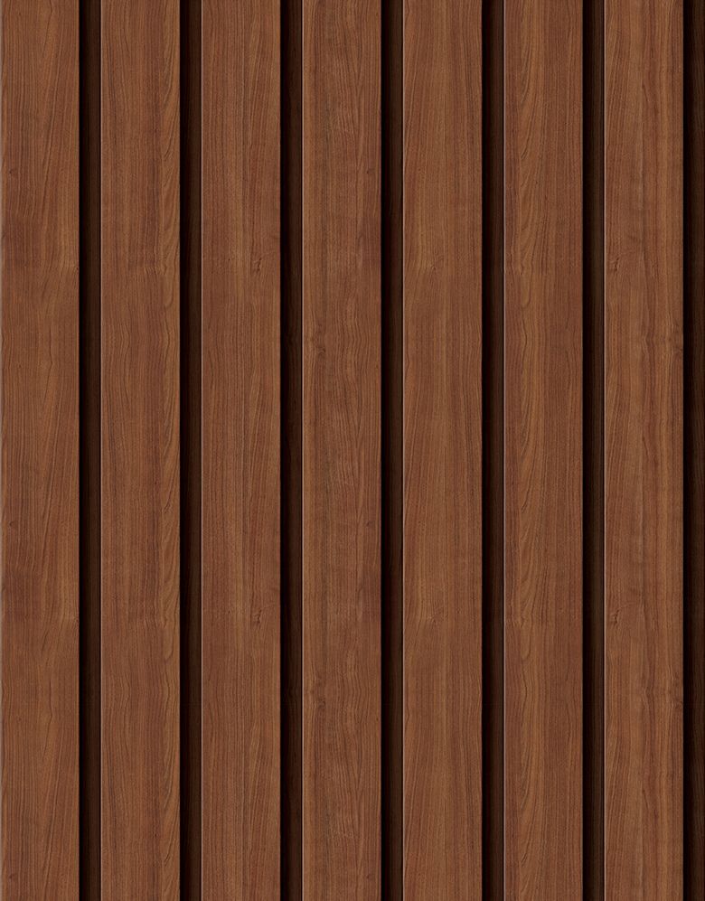 KIT DE 2 ROLOS - 3,00m x 50cm - Papel de Parede Madeira Ripada Larga Avelã