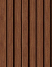 KIT DE 2 ROLOS - 3,00m x 50cm - Papel de Parede Madeira Ripada Larga Avelã