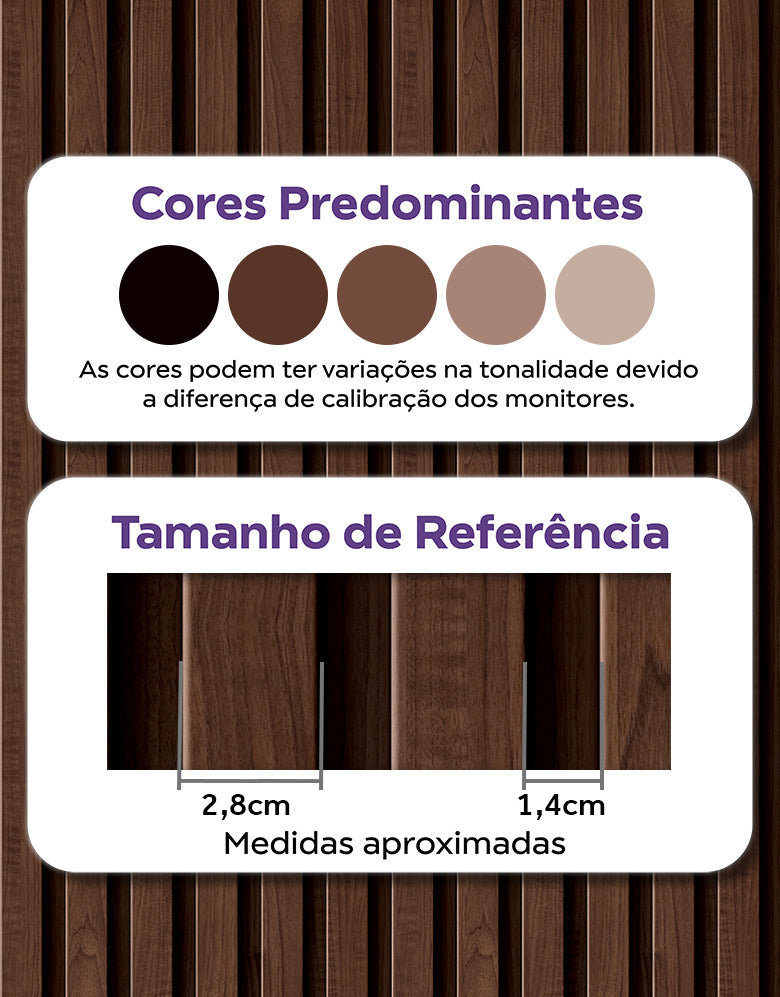 Papel de Parede Madeira Ripada Fina Chocolate