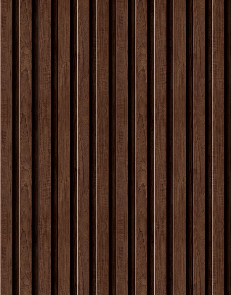 Papel de Parede Madeira Ripada Fina Chocolate