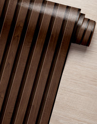 Papel de Parede Madeira Ripada Fina Chocolate