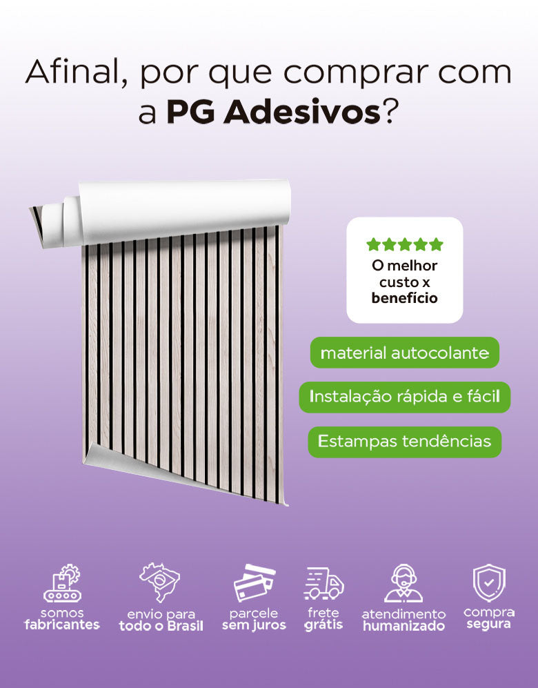 Papel de Parede Madeira Ripada Clean