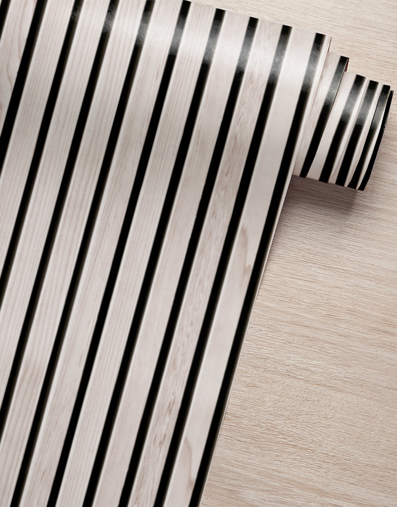 Papel de Parede Madeira Ripada Clean