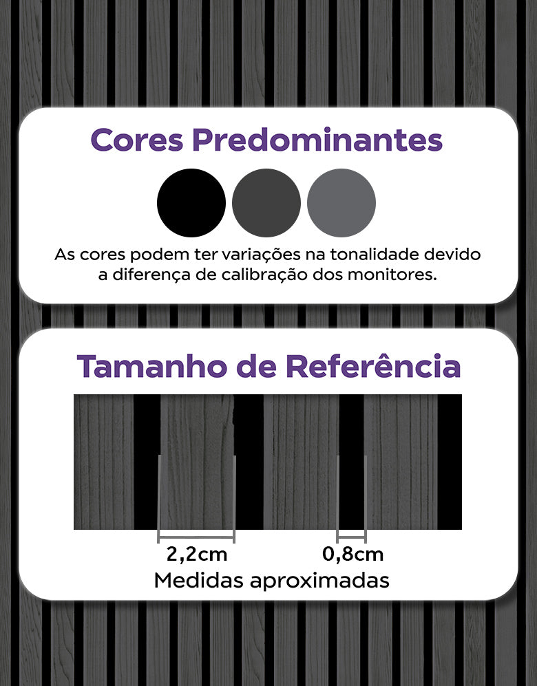 Papel de Parede Madeira Ripada Preta