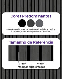 KIT DE 6 ROLOS - 3,00m x 50cm - Papel de Parede Madeira Ripada Preta