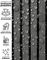 KIT DE 6 ROLOS - 3,00m x 50cm - Papel de Parede Madeira Ripada Preta