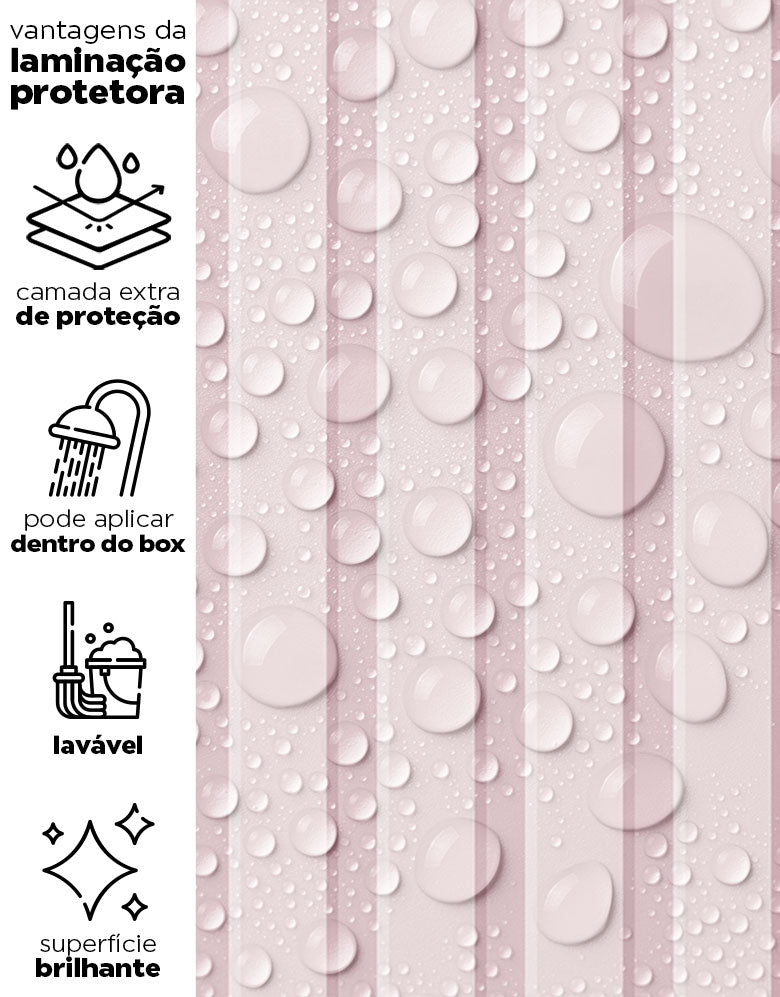 Papel de Parede Madeira Ripada Rosa