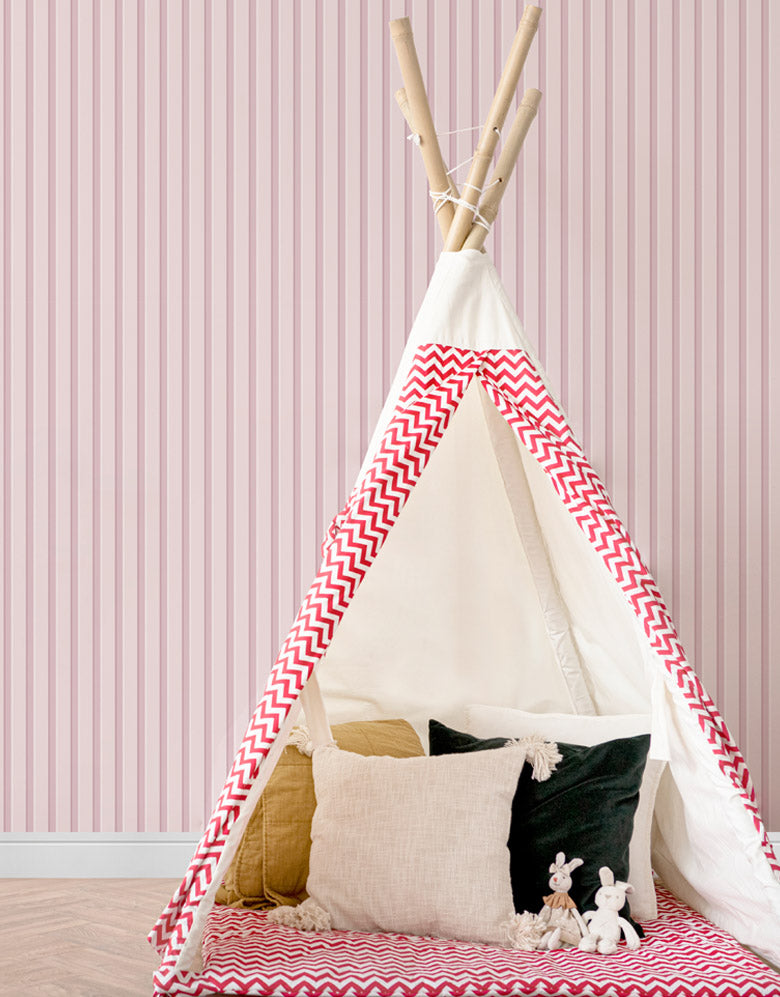 Papel de Parede Madeira Ripada Rosa