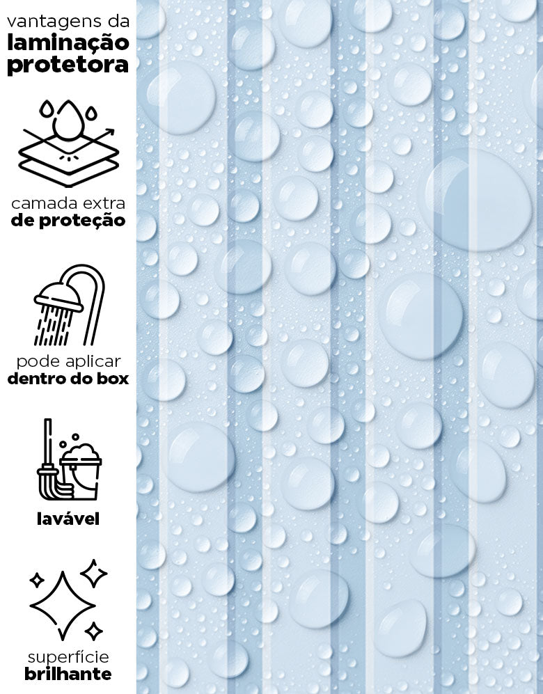 Papel de Parede Adesivo Madeira Ripada Azul Bebê